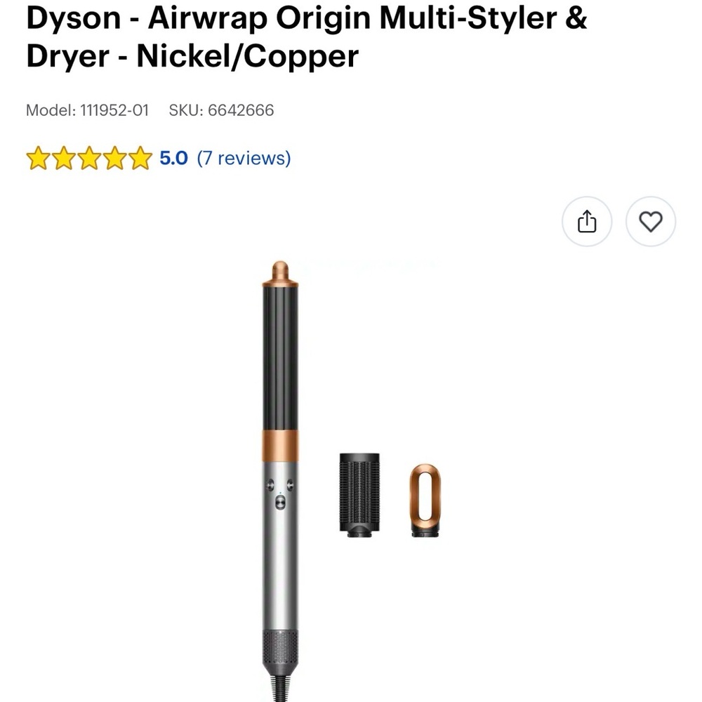 Dyson Airwrap Styler in Metallic and Copper